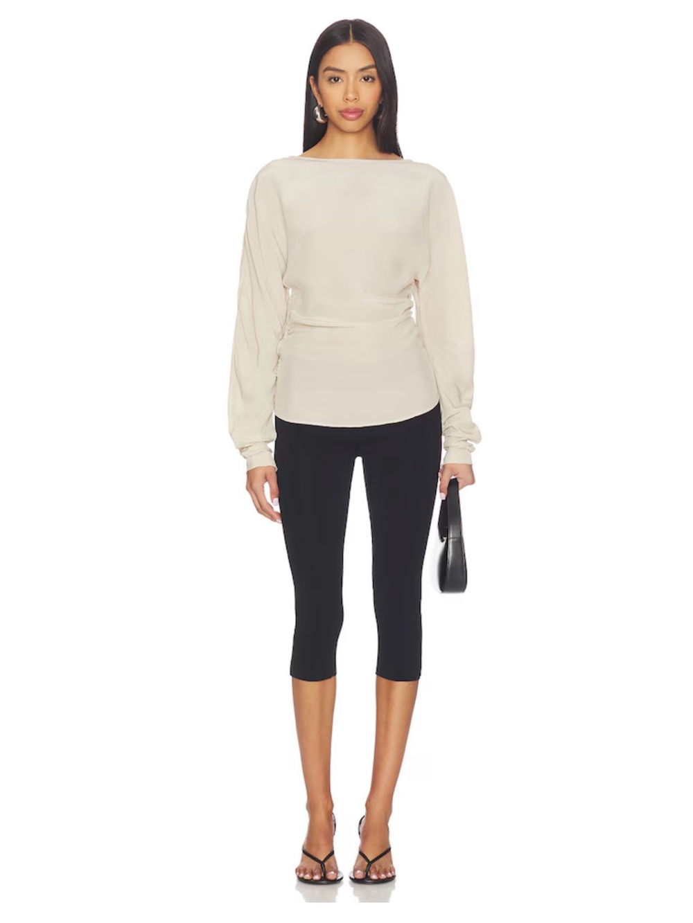 EAVES x Jasmine Tookes Amari Open Back Top in Stone - xs